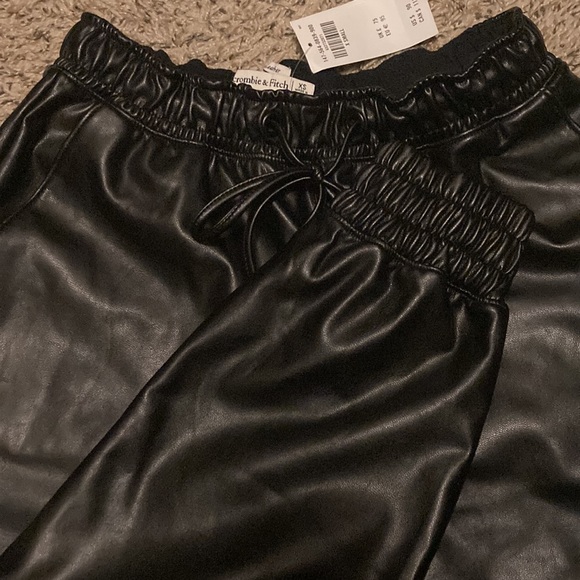 Abercrombie and Fitch Faux Leather Joggers - Picture 6 of 7